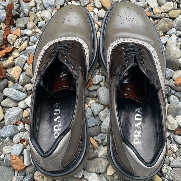 Prada Levitate Leather Wing-Tip Sneaker - Picture 13 of 16